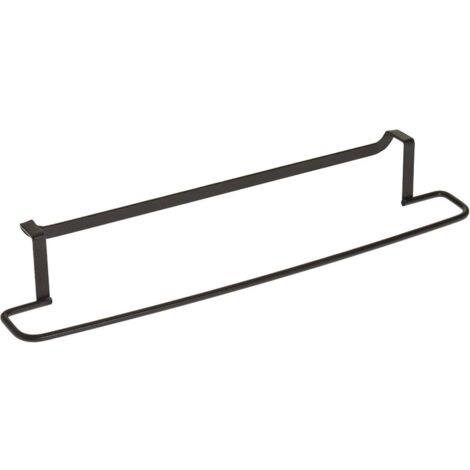 Relaxdays 10024088 Barre étirable Support Serviettes Inox à Suspendre Porte Armoire, 40 Cm Max, Argenté, Plastique, 8,5 X 25,5 X 9 Cm