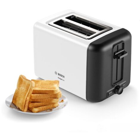Bosch TAT3P421 DesignLine Broodrooster Blanc/Noir (1/3)