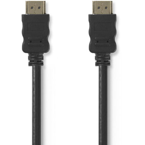 Câble Ethernet Nedis CVGT34000BK30 HDMI™ haute vitesse, connecteur HDMI™, 3 m, compact (1/3)