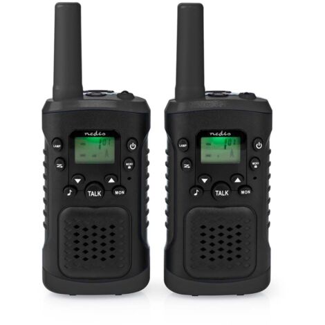 Nedis WLTK0610BK Ensemble talkie-walkie 2 combinés jusqu'à 6 km Canal de fréquence : 8 Ptt / Vox jusqu'à 3 sorties de téléphone 2 casques Noir (1/5)