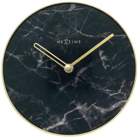 Table d'appoint NeXtime NE-5222ZW en marbre, diamètre 20 cm, verre compact (1/5)