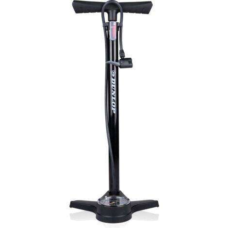 Pompe à Vélo Et Voiture Dunlop Avec Manomètre, Compatible Tous Types De Valves