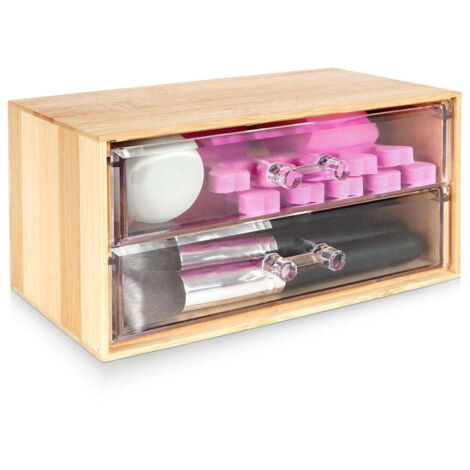 Organiseur en bambou Eleganza avec 2 boîtes 18,5 x 11,5 x 9,3 cm (1/5)