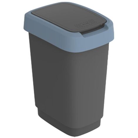 Rotho Twist Afvalbak 10L Horizon Bleu/Antraciet (1/4)