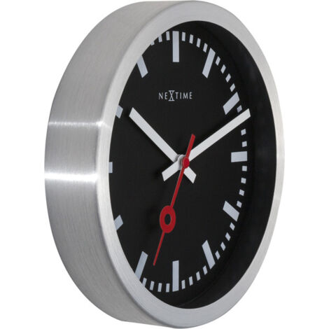 Iniko Horloge Murale Argent 61d Aiguilles Rétro Grande Taille