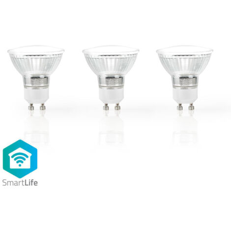 Nedis WIFILW31CRGU10 Lampe LED intelligente Wi-Fi Blanc chaud GU10 (lot de 3) (1/5)