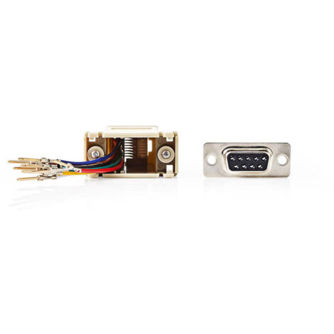 Adaptateur Nedis CCGP52820IV D-sub D-sub 9 broches femelle - Rj45 (8p8c) femelle Ivoire (1/4)