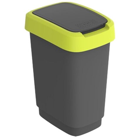 Poubelle Rotho Twist 25L Citron vert/Anthracite (1/4)