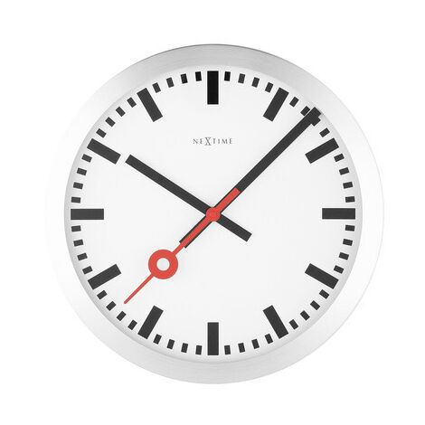 NeXtime NE-3998ST Porte-clés Dia. 19 cm. Geborstel Aluminium. 'Gare' (1/5)