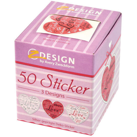 Avery AV-56813 Coffret Decosticker Coeurs 3 modèles (1/5)