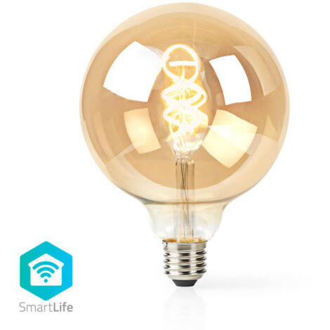 Nedis WIFILT10GDG125 Wi-Fi Warm Tot Koel White Lampe à filament LED E27 G125 5,5 W 350 Lm (1/5)