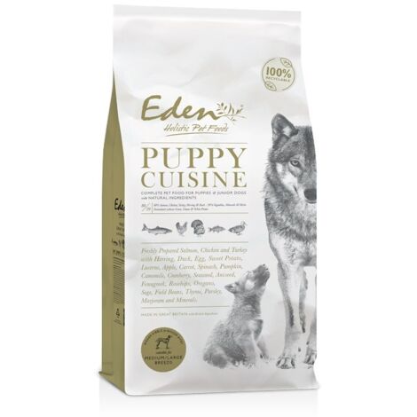 Croquettes pour chien saumon 2 Kg – Riche en protéines 80% – Hypoallergénique sans céréales – Pour chiens sensibles et chiots – Eden