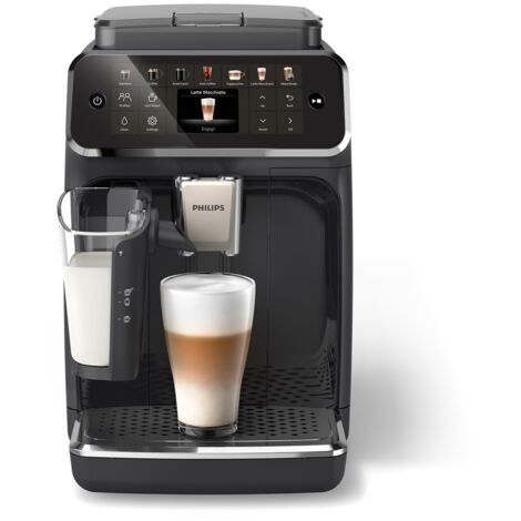 Philips – Cafetière à dosettes superautomatique – Broyeur intégré – Écran tactile TFT – Système LatteGo pour mousse parfaite – 230W, 15 bars