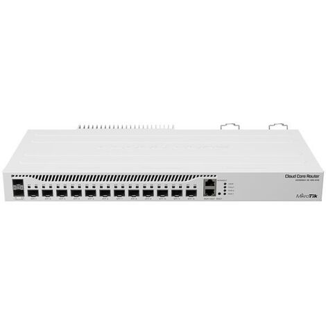 Routeur Mikrotik CCR2004-1G-12S+2XS : 13 ports Ethernet au total architecture : ARM 64 bits nombre de cœurs du processeur : 4 (1/5)