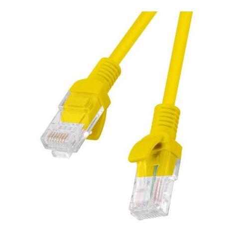 Câble de brassage Cat.5E UTP 1 m jaune Fluke Passed Lanberg, lot de 10 (1/2)