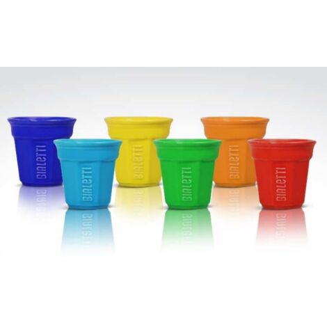 6 Tasses à Expresso ElbFuchs - 120ml Céramique Fait Main - Multicolore - Micro-ondable & Lavables