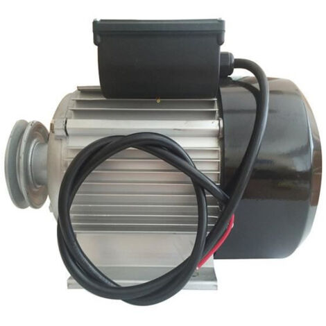 Domac – Moteur électrique 3CV 230V – Vitesse 2800tr/min – Poulie 68mm pour courroie trapezoidale 13mm – Disjoncteur thermique inclus