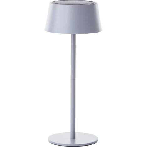 Lampe de table d'extérieur - BRILLIANT - PICCO - LED et solaire - Métal et plastique - 5 W - Gris dépoli (1/5)