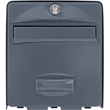 Boîte aux lettres autoportante en acier galvanisé – Ouverture totale – 1 porte – Norme La Poste – Fabriquée en France – Anthracite – Burg Wachter