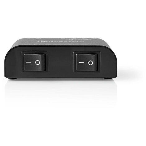 Commutateur de haut-parleur Nedis ASWI2602BK 2 ports avec connexion à pince Noir (1/5)