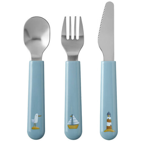 Couverts Mepal Little Dutch Sailors Bay 3 pièces Bleu