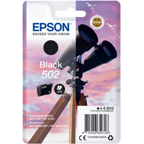 EPSON Cartouche d'encre 502 Noir - Jumelles (C13T02V14010) (1/3)