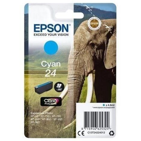 Epson Elephant C13T24224012 cartouche d'encre 1 pièce(s) Original Rendement standard Cyan (1/4)