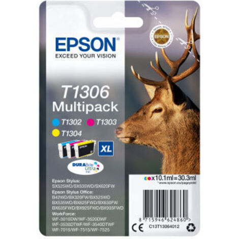 Epson Stag T1306 cartouche d'encre 1 pièce(s) Original Rendement élevé (XL) Cyan, Magenta, Jaune (1/3)