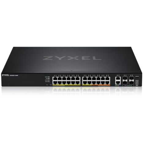 Zyxel XGS2220-30HP, routeur Gigabit Ethernet administrable de niveau 3 (10/100/1000) avec alimentation par Ethernet (PoE), noir (1/5)