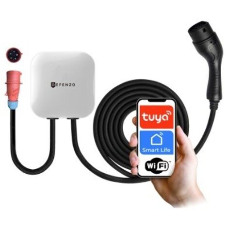 Chargeur de voiture électrique intelligent DEFENZO WALLBOX HOME AC11 – 11kW – 16A – Type 2 – Wi-Fi intégré – Protection IP54 – Defender (1/3)