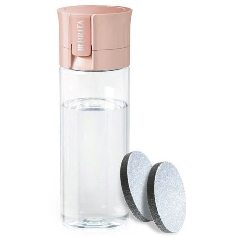 BRITA Gourde filtrante Active Bleu Foncé (0,6 L) réduit Le Chlore, Les Particules Fines ≥ 15 µm