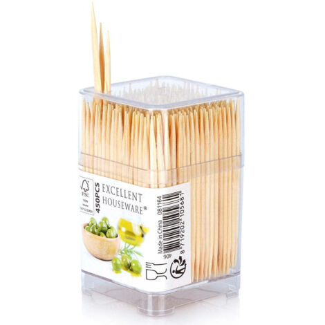Excellent Houseware - Cure-cocktails, 450 pièces en tube carré (1/5)