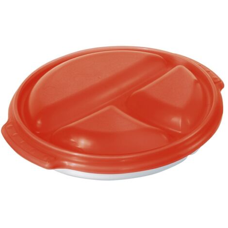 Assiette micro-ondes Rotho Micro Clever 0,75 L rouge (1/2)