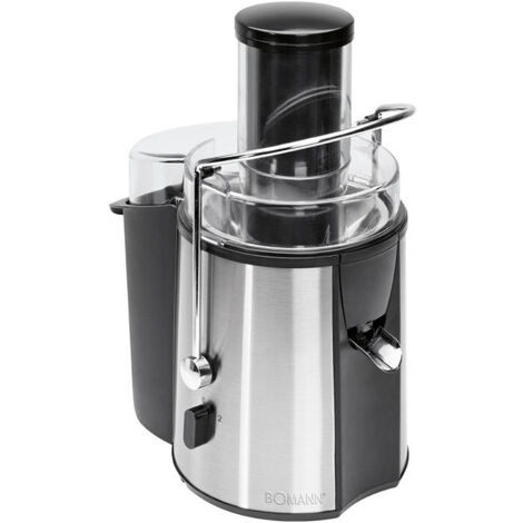 Centrifugeuse extracteur de jus 1000 W – Capacité 2 L – Bec extra large 75 mm – 2 vitesses réglables – Design inox noir – Bomann