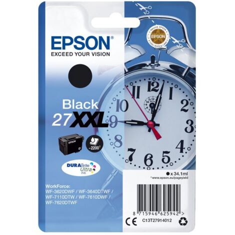 Cartouche d'encre EPSON 27 XXL noir - Tres Haute capacité 34.1ml (1/2)