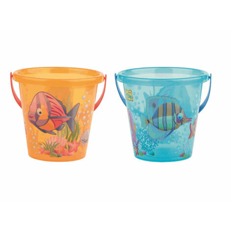 Doorzichtig Emmertje met Vissenprint 17 cm/3.4L