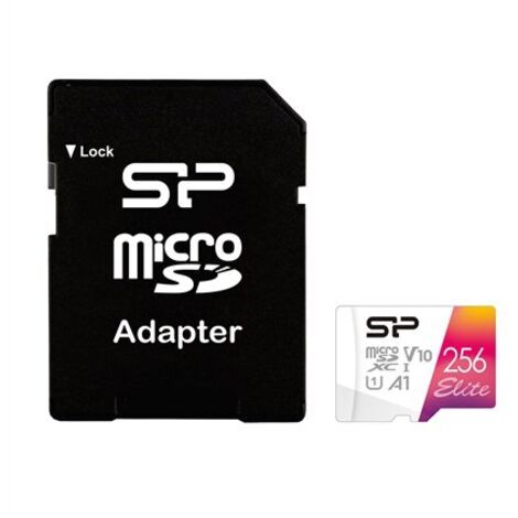 Carte microSDXC Silicon Power Elite 256 Go CL10 UHS-1/U1 A1 (1/2)