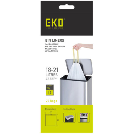 EKO Afvalzak Type D 18-21 Litre Rouleau avec 20 Afvalzakken (1/3)