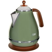 Delonghi – Bouilloire électrique 1,7L – Couleur gris – Puissance 2000W – Design compact pour cuisine moderne