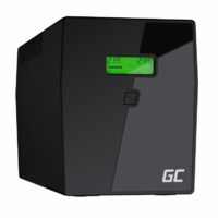 Green Cell – Onduleur 3 kVA – Tension d'entrée 220-240V – 5 prises AC – Batterie 9Ah 12V – Onde sinusoïdale stable – Écran LCD