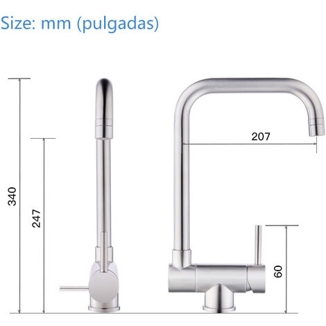 Mitigeur de Cuisine Rabattable Robinet Cuisine Pliable avec 2 Jets aux  Choix Mitigeur d'évier en