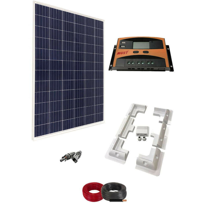 Kit Panel Solar 600W 12V 1000Whdia con Batería de Gel - Solar