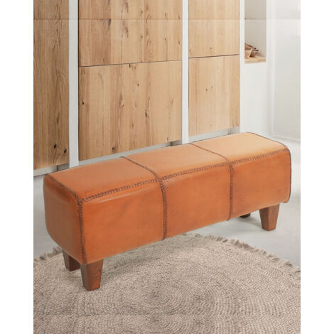 Lit coffre avec tête de lit réglable pour enfant - 90 x 200 cm - Cuir