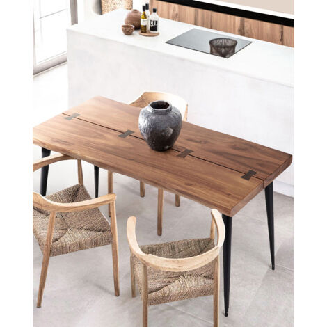 Kanpur - Table repas en suar massif L160 cm 6 pers. (1/5)