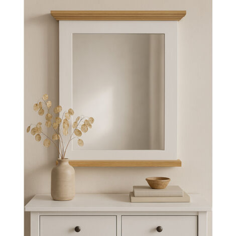 Inda - Miroir mural rectangulaire en bois massif (1/5)