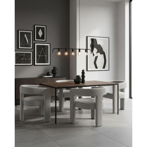 Lagon - Fauteuil de salon gris en tissu design (1/5)