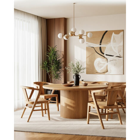 Orbe - Lot de 2 Chaises Repas en Bois Massif de Teck (1/5)