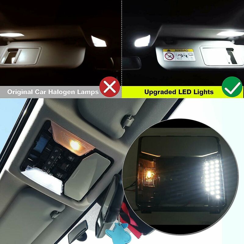 Kit d'ampoules de mise niveau intrieure LED blanc pour voiture de 2019 2020