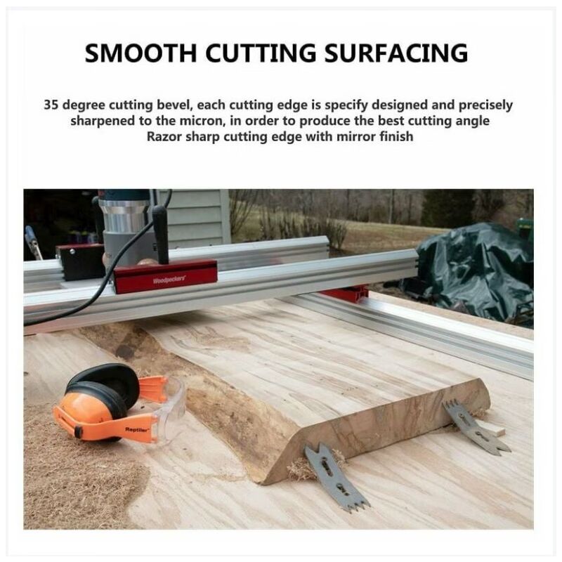 Fraise à Surfacer CPROSP Tige 8mm - Défonceuse - 3 Lames Carbure - Pour Bois, MDF, Contreplaqué