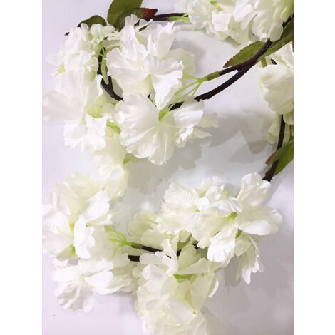 Guirlande de 4 fleurs de cerisier artificielles de 7,2 m (23,6 pi